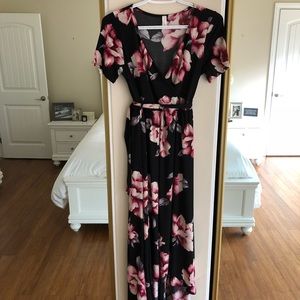 PinkBlush Floral Maternity Faux Wrap Dress